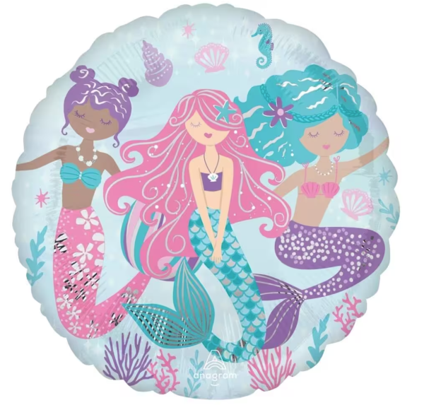 Folienballon - Drei Meerjungfrauen - ø 43cm